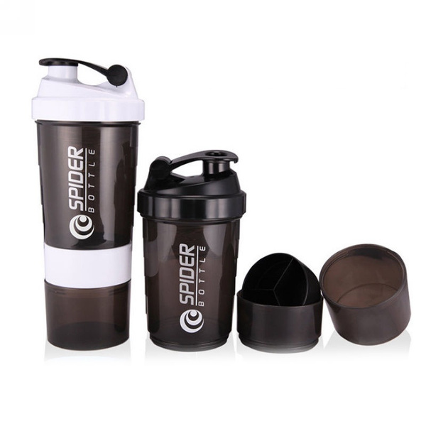 600ml Protein Powder Shaker Water Bottle Sports Shaker Mixing Cup