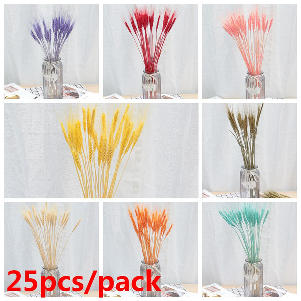 Natural Material Plant Stems Dried Flowers Bouquets Real Flower Wheat Ear Grass 