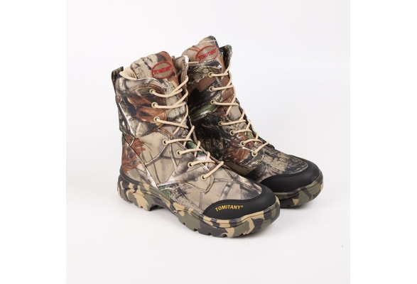 white camo hunting boots