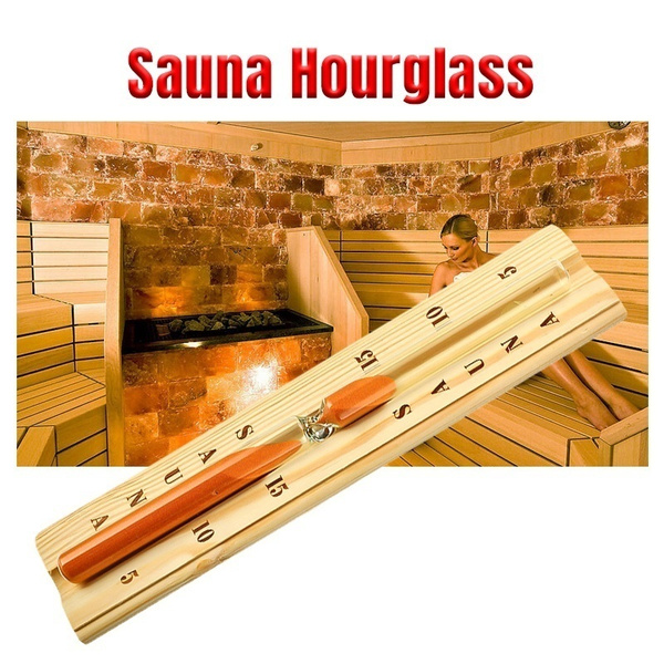 Wooden Sauna Hourglass 15 Minutes Sand Timer Countdown Clock For Sauna SPA Room