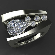 Sterling, Alternative, DIAMOND, wedding ring