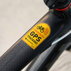 Hot 2x ANTI-THEFT STICKER - Bike, Bicycle GPS Tracking, Sound Chain Lock Warning