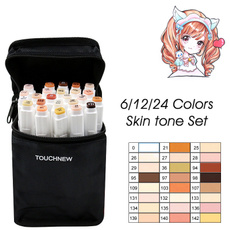 6/12/24 TouchFive Sketch Skin Tones Marker Pen Artist Double Headed Alcohol Based Manga Art Markers Brush Pen