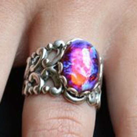 Dragon's breath mexican hot sale fire opal ring