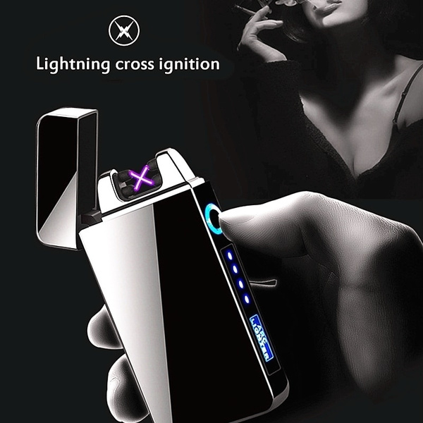 Tyranny klæde sig ud Brød New Pulsed Dual Arc Electronic Cigarette Lighter Windproof Flameless  Electric Lighters USB Recharge Plasma Lighter Smoking Accessory | Wish