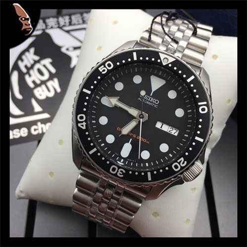 SEIKO SKX007 Clone!!! Men Water Ghost Mechanical Watch Professional  Waterproof Diving Automatic Mechanical Watch Silver Strap Black Blue Bezel  | Wish