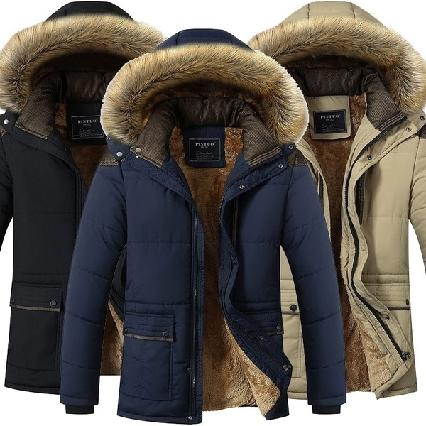 Men Plus Size Winter Coat Lapel Collar Long Sleeve Padded Leather Jacket  Vintage Thicken Coat Sheepskin Jacket Small - Walmart.com