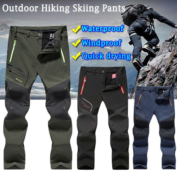 Men Outdoor Thin Waterproof Hiking Pants Trouser Male Camping
