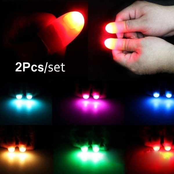Evade glue Bright Finger Lights Close Up Thumbs Fingers Trick Magic Light Newly 
