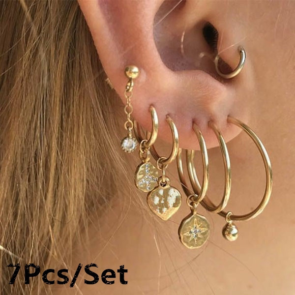 Radiance by Absolute™ 0.98ctw Charm Hoop Earrings 3-piece Set - 22072578 |  HSN