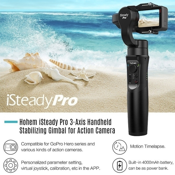 Hohem Isteady Pro 3 Axis Handheld Stabilizing Gimbal Support Motion Timelapse App Remote Control Built In 4000mah Battery For Gopro Hero 6 5 4 3 For Sony Rx0 For Sjcam Yi Cam Action Camera And More