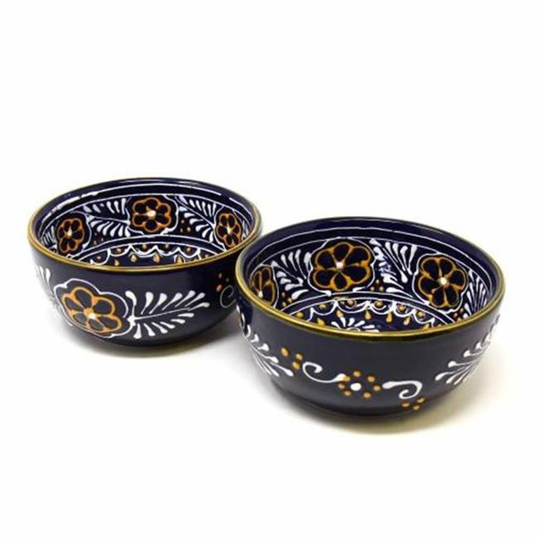 Encantada MC319B-S2 Half Moon Bowls, Blue - Set of 2 | Wish