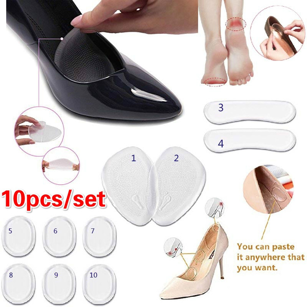 2x Useful Silicone Shoe High Heel Insole Pad Cushion Grips Foot Protecting Guard 