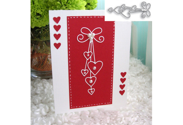 Happy Valentine Day Metal Cutting Dies For DIY Scrapbooking Album Paper CardI*hu
