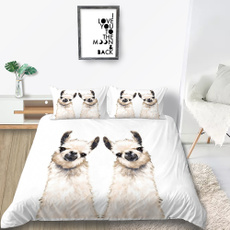 King, quiltcover, Bedding, alpacacouple