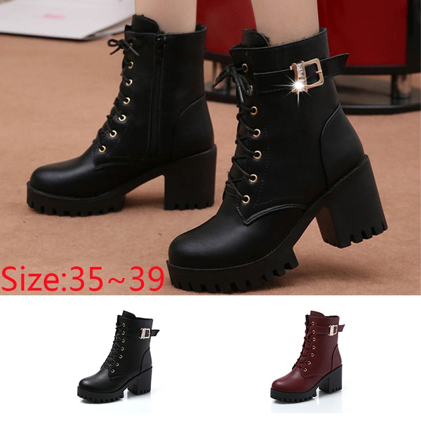 Womens flat biker outlet boots