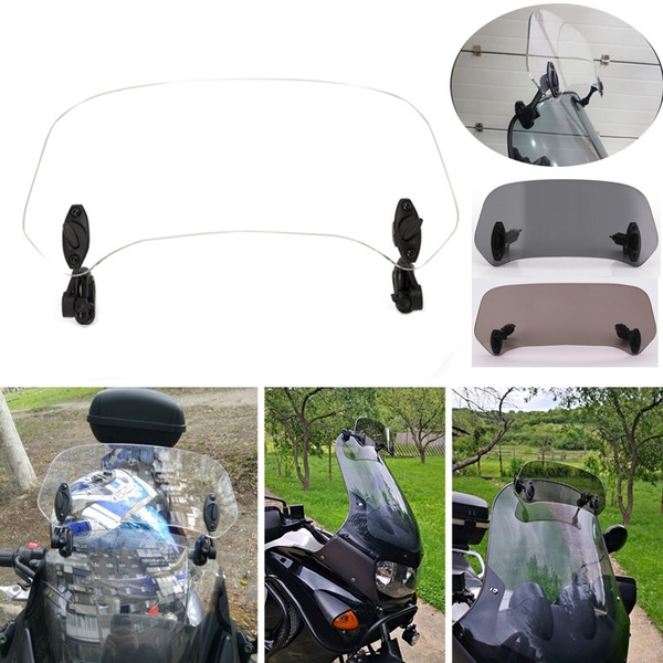 Motorcycle Windshield,Yctze Universal Front Windscreen Wind Deflector Tawny 