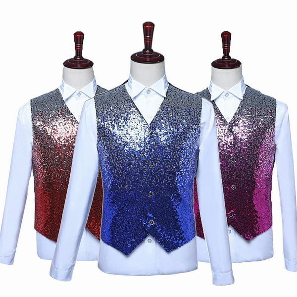 Mens glitter outlet waistcoat