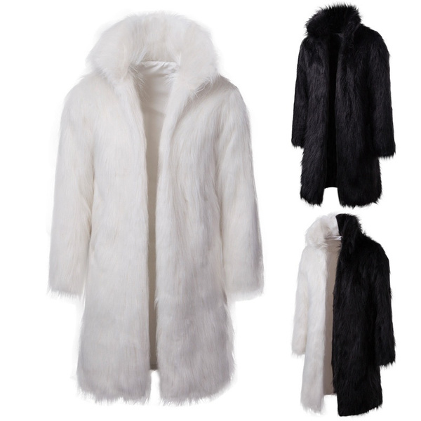 New Men's Fur Women's Fur Coat Luxury Winter Warm Long Fur Coat XS-3XL ...