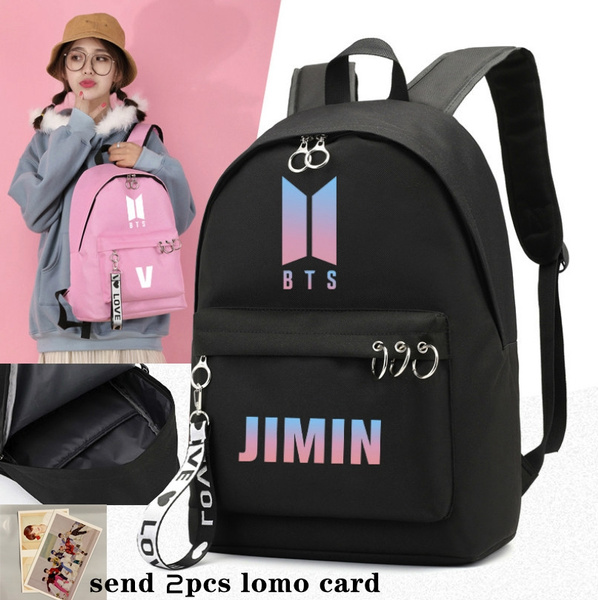 Send Lomo Card】Kpop Bangtan Boys Backpack BTS Schoolbag Sports