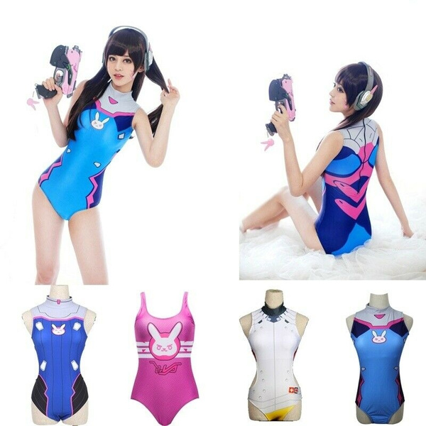 Summer Game Overwatch Swimsuit OW Game D. Va Swimwear Cosplay DVA