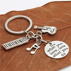 1pc Piano Teacher Keychain Musical Keyring Pianist Gift Music Note Guitar  Pendant  For Handmade Jewelry Do What You Love