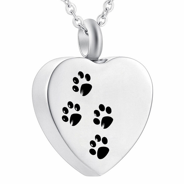 paw print cremation necklace