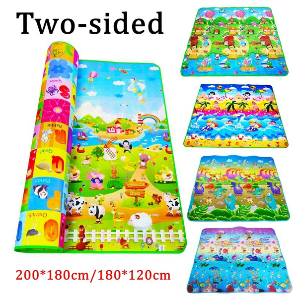 Baby Items Play Mats Double-sided crawling mat baby elementary education  moisture-proof waterproof foam mat game mat Picnic Carpet Letter Alphabet 