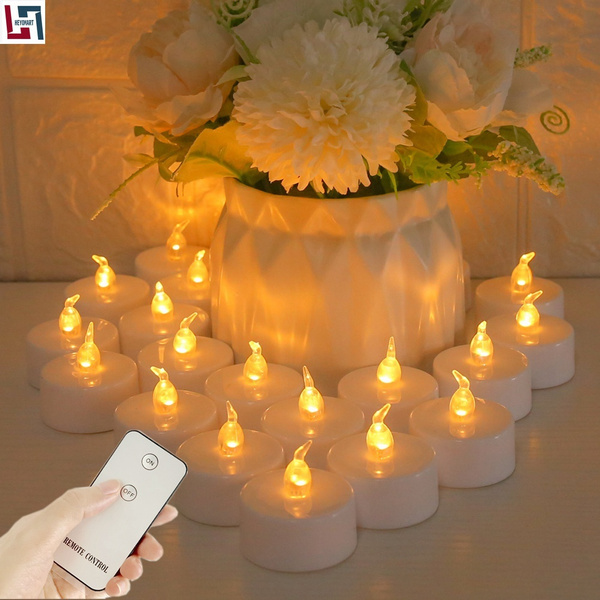 Remote Control Flameless LED Tealight Candles Light Wedding Party Decor Romantic