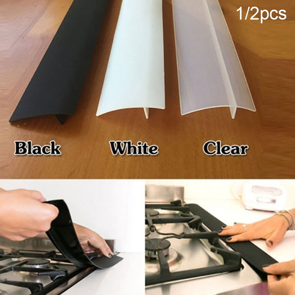 Silicone Gap Stove Kitchen Counter Cover Silicone Top Cap Fills Clear Strip 