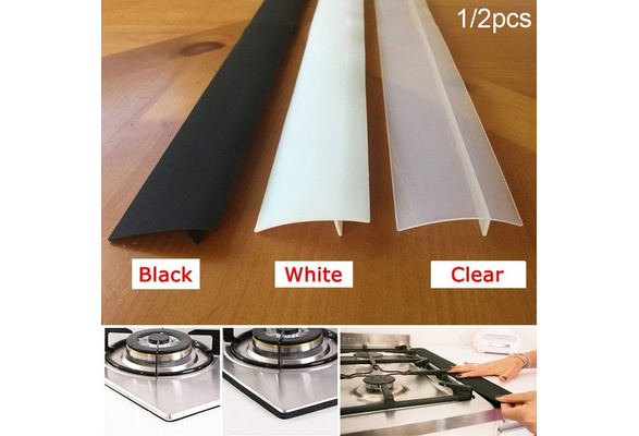 2Pcs Silicone Stove Counter Gap Cover Oven Guard Spill Seal Slit Filler  Kitchen