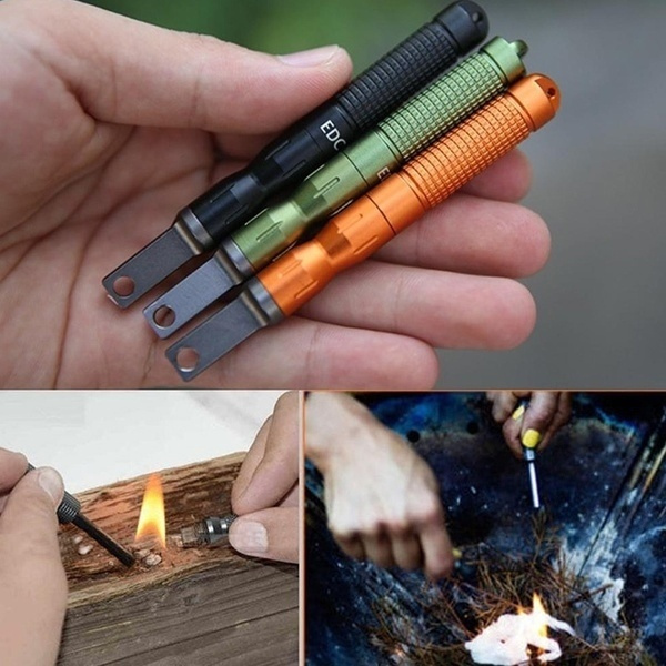 CNC Waterproof Flint Fire Starter Lighter Kit Outdoor Camping Hiking EDC Tool 