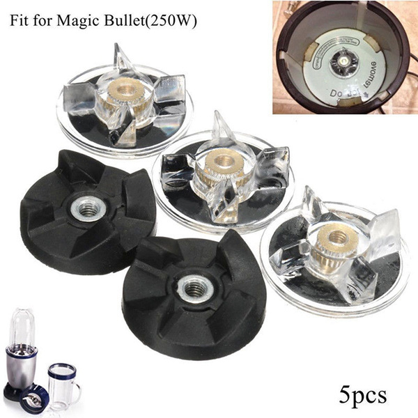 3 Plastic Gear Base & 2 Rubber Gear Replacement Set For Magic Bullet