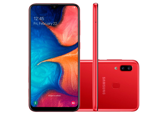 Smartphone Samsung Galaxy A20 32GB Dual Chip 4G Tela 6,4'' Câmera 13MP e  5MP Frontal 8MP Android 9.0 Vermelho | Wish