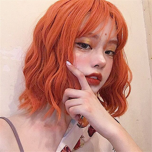 wavy orange wig