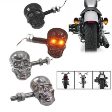 Motorcycle Cufflinks, signallight, turnsignallight, skull
