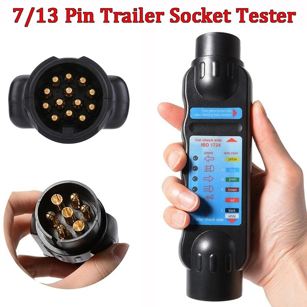 7 Pin Car Truck Trailer Plug Socket Tester Wiring Circuit Light Test ...