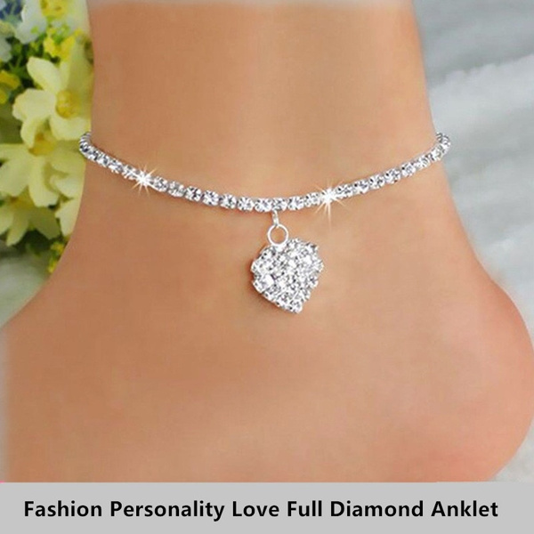 anklet with diamonds