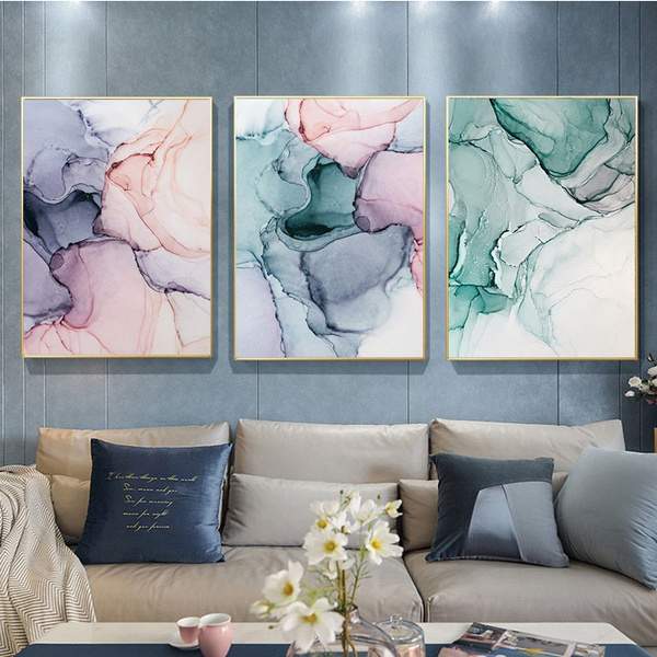 3pc Abstract Color Canvas Painting Nordic Wall Art Poster Quadro Wall Pictures Cuadros Decoracion Geometric Home Decor Unframed Wish