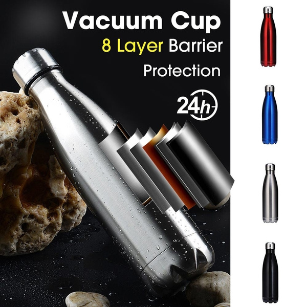 350-1000ML Stainless Steel Double Wall Vacuum Insulated Bottle Water Flask Sport 