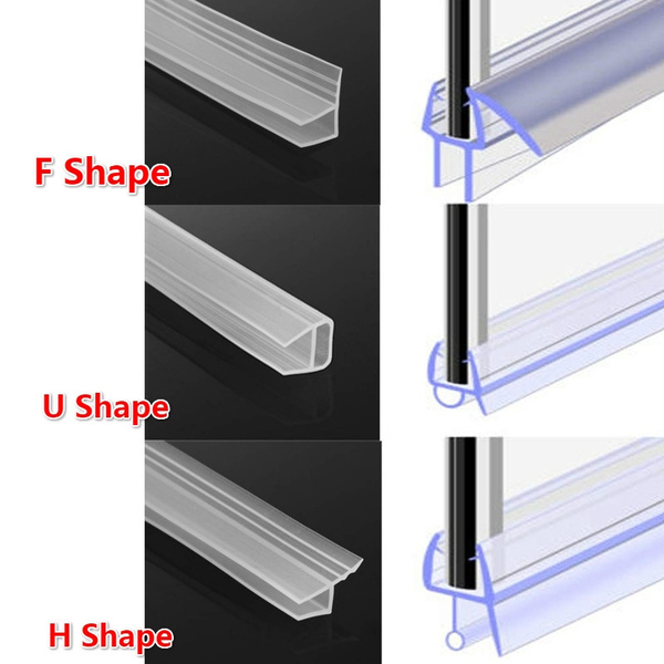80cm SEAL073 9 or 10mm Glass 80cm 22mm Rigid Deflector Fin for When There is No Gap Fits 8 Doors or Panels 140cm or 2m Long Shower Seal for Screens 90cm 