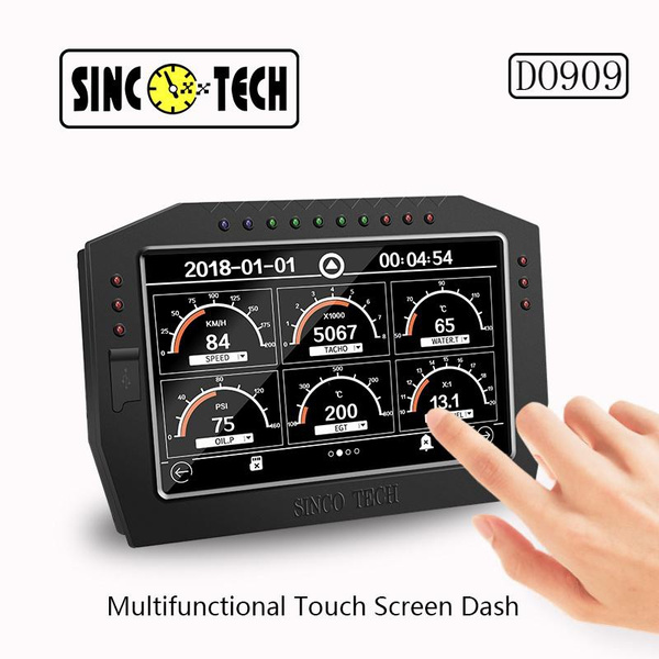 DO909 dashboard gauges, turbo, speed, oil pressure, water temperature, voltmeter,Touch screen