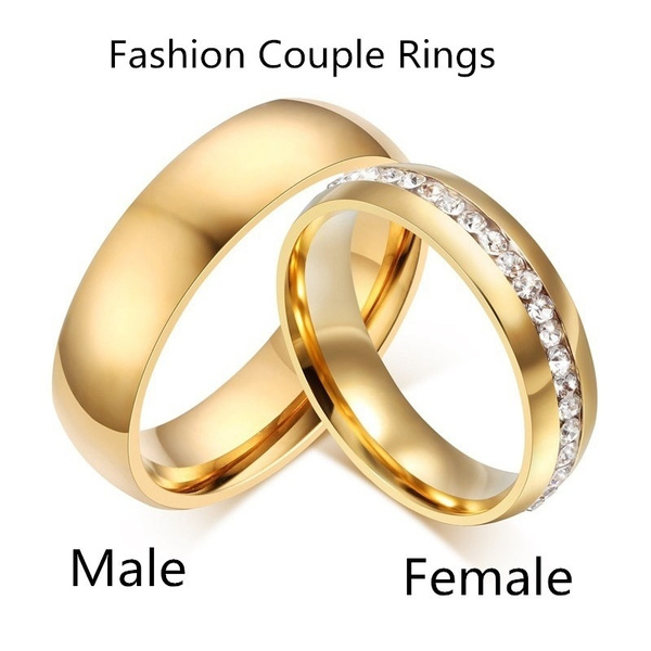 Diamond Ring High Quality Stainless Steel For Men & Women Fashion Couple Ring GX 