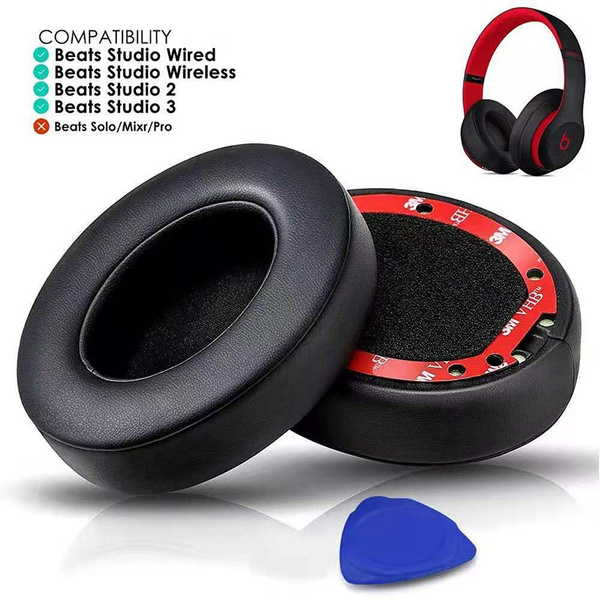 Replacement Earpads Cushion Studio 2.0 & 3.0 Wired/Wireless with Soft Leather/ Noise Isolation Memory Foam/ Strong Adhesive Tape Wish