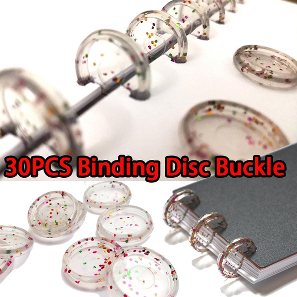 30pcs Flash Point Binding Ring, Large Round Plastic Discs
