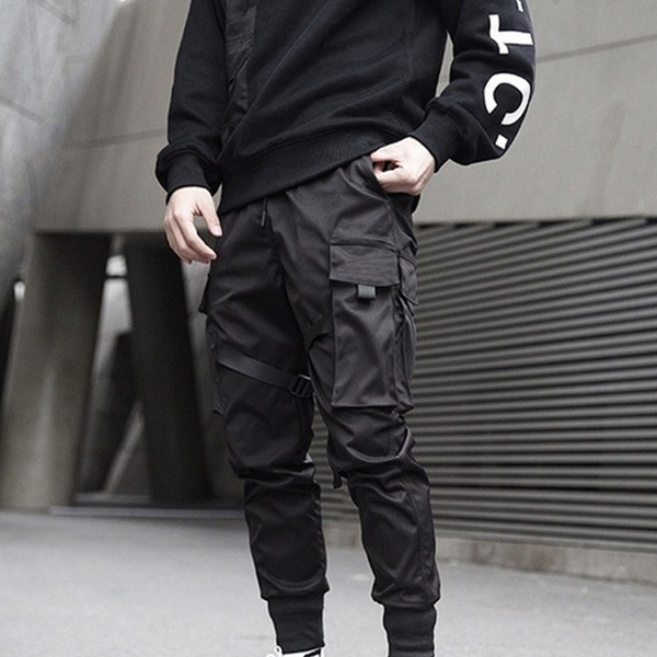 black cargo harem pants