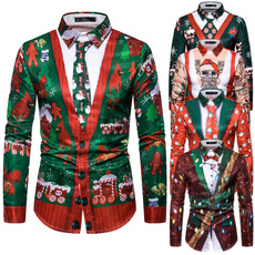 Wish Customer Reviews: Men's Fashion Party Print Shirt Christmas Shirt ...
