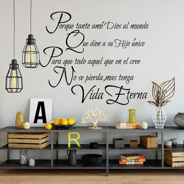 Love God Christian Spanish Lord Quote Wall Decal Bible Verse Con Dios ...