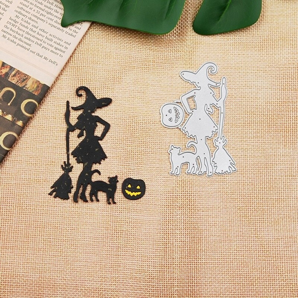 Halloween Witch Metal Cutting Dies Stencil  Scrapbooking Embossing Craft Gift
