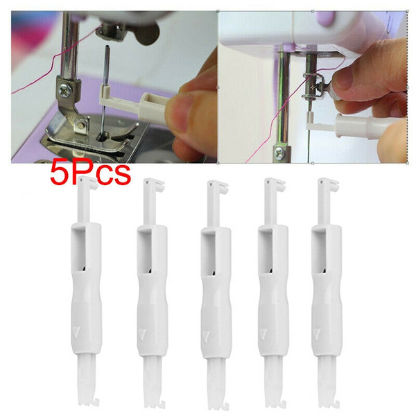 5Pcs Sewing Machine Insertion Needle Threader Applicator Handle Thread Tool